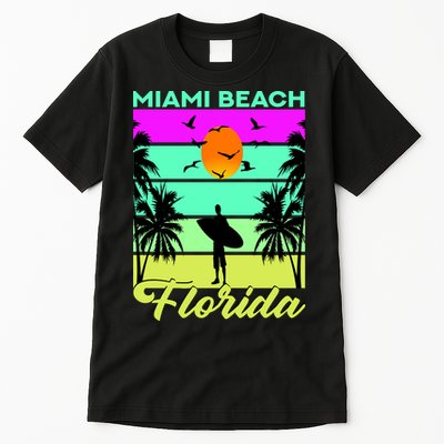 Miami Beach Florida Surfing Tall T-Shirt