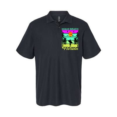 Miami Beach Florida Surfing Softstyle Adult Sport Polo