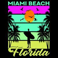 Miami Beach Florida Surfing Bag