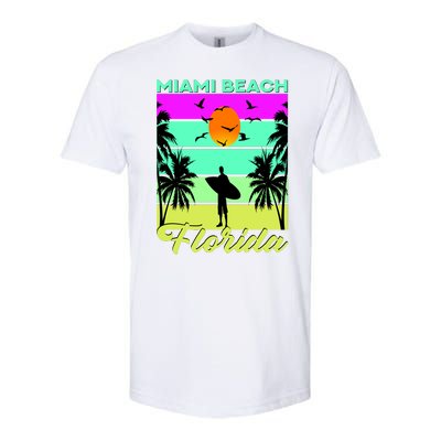 Miami Beach Florida Surfing Softstyle® CVC T-Shirt