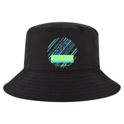 Miami Beach Palm Trees Retro Cool Comfort Performance Bucket Hat