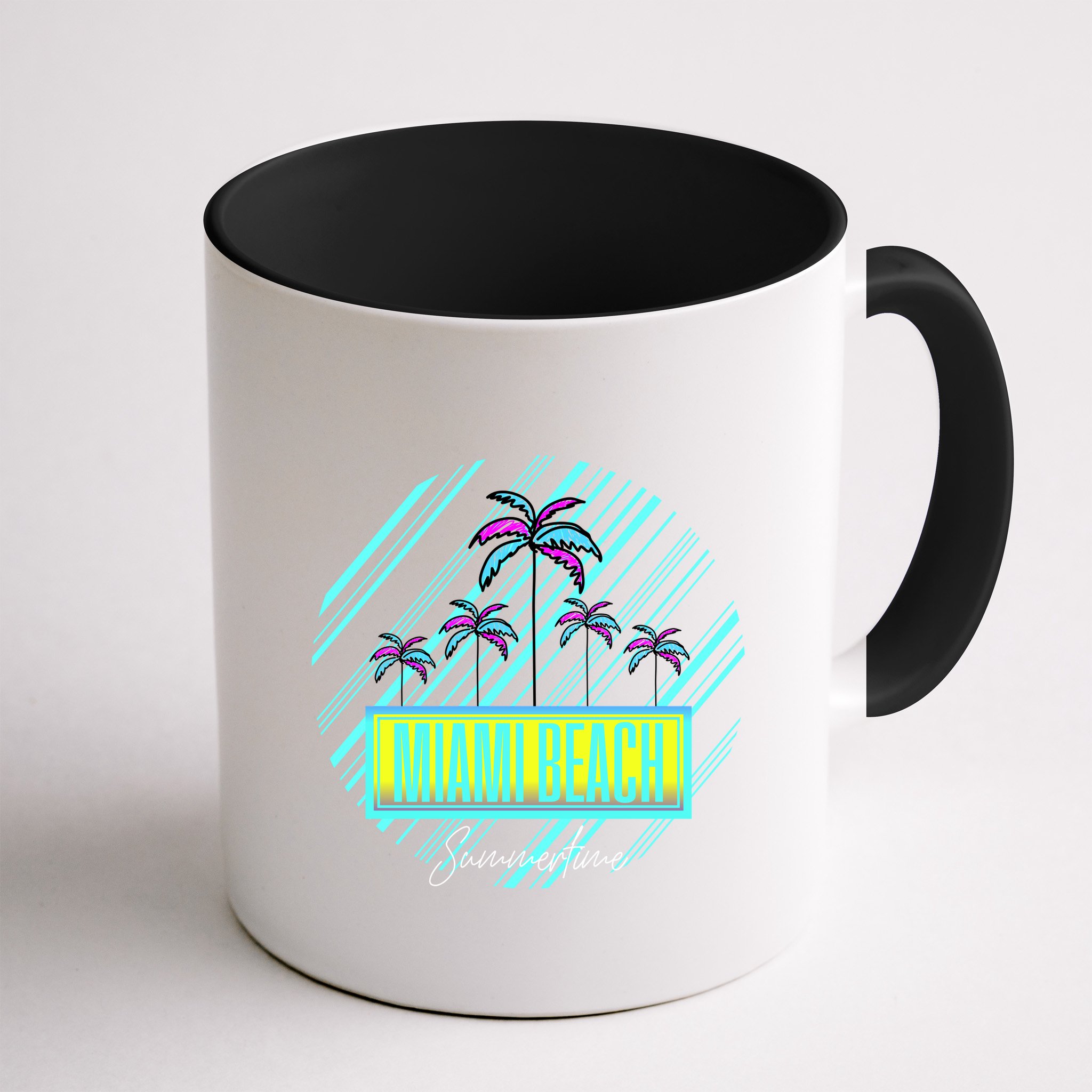 Miami Beach Palm Trees Retro Mug