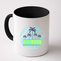 Miami Beach Palm Trees Retro Mug