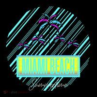Miami Beach Palm Trees Retro Magnet