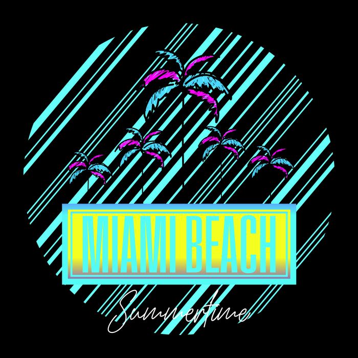 Miami Beach Palm Trees Retro Youth Performance Sprint T-Shirt