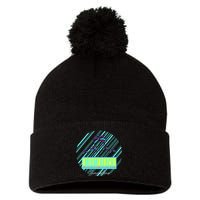Miami Beach Palm Trees Retro Pom Pom 12in Knit Beanie