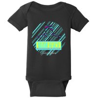 Miami Beach Palm Trees Retro Baby Bodysuit