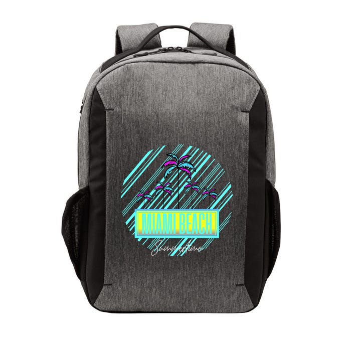 Miami Beach Palm Trees Retro Vector Backpack