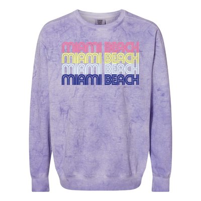 Miami Beach Repeat Colorblast Crewneck Sweatshirt