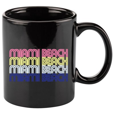 Miami Beach Repeat 11oz C Handle Ceramic Mug