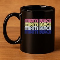 Miami Beach Repeat 11oz C Handle Ceramic Mug