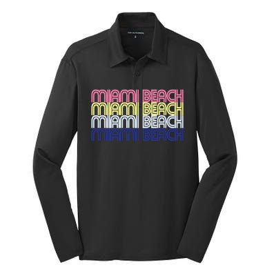 Miami Beach Repeat Silk Touch Performance Long Sleeve Polo