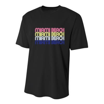 Miami Beach Repeat Youth Performance Sprint T-Shirt