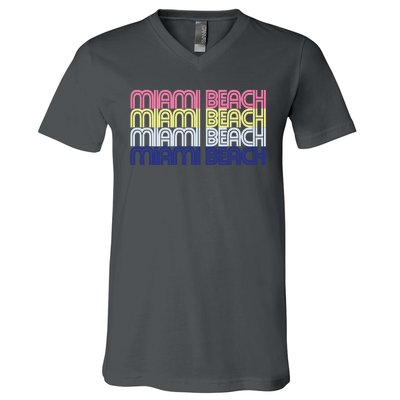 Miami Beach Repeat V-Neck T-Shirt