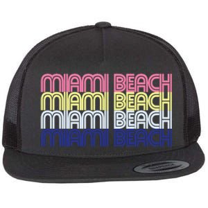 Miami Beach Repeat Flat Bill Trucker Hat