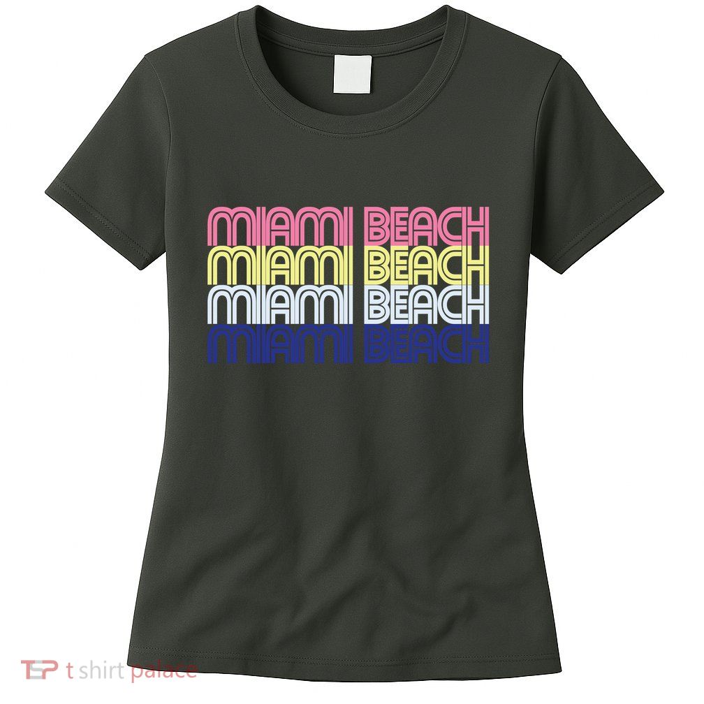 Miami Beach Repeat Womens T-Shirt