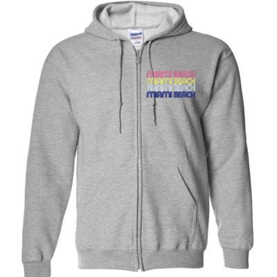 Miami Beach Repeat Full Zip Hoodie