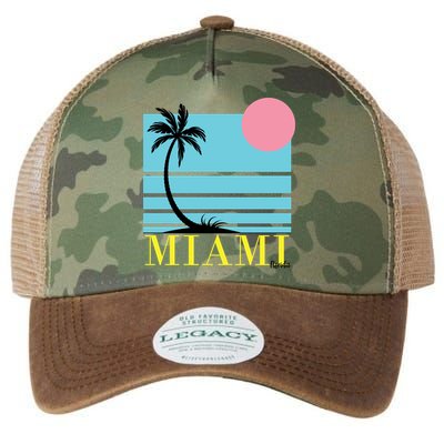 Miami Beach Sunset Legacy Tie Dye Trucker Hat