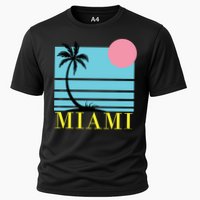 Miami Beach Sunset Cooling Performance Crew T-Shirt