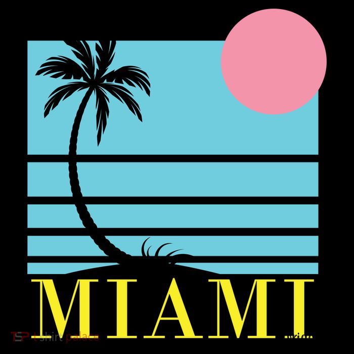 Miami Beach Sunset 7-Panel Snapback Hat