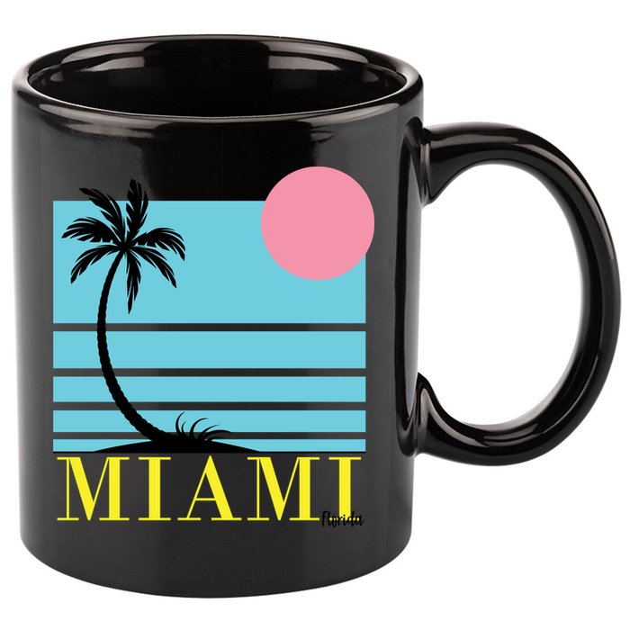 Miami Beach Sunset 11oz C Handle Ceramic Mug