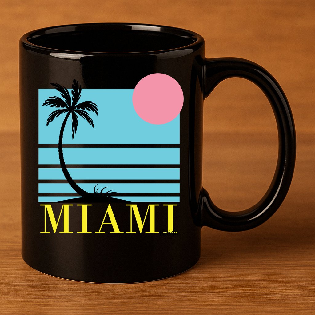 Miami Beach Sunset 11oz C Handle Ceramic Mug