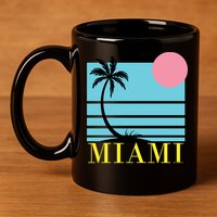 Miami Beach Sunset 11oz C Handle Ceramic Mug