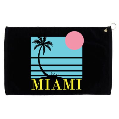 Miami Beach Sunset Grommeted Golf Towel