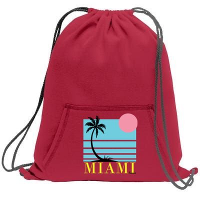 Miami Beach Sunset Sweatshirt Cinch Pack Bag