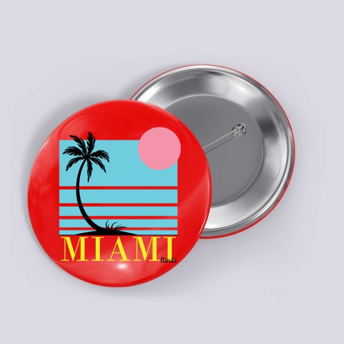 Miami Beach Sunset Button