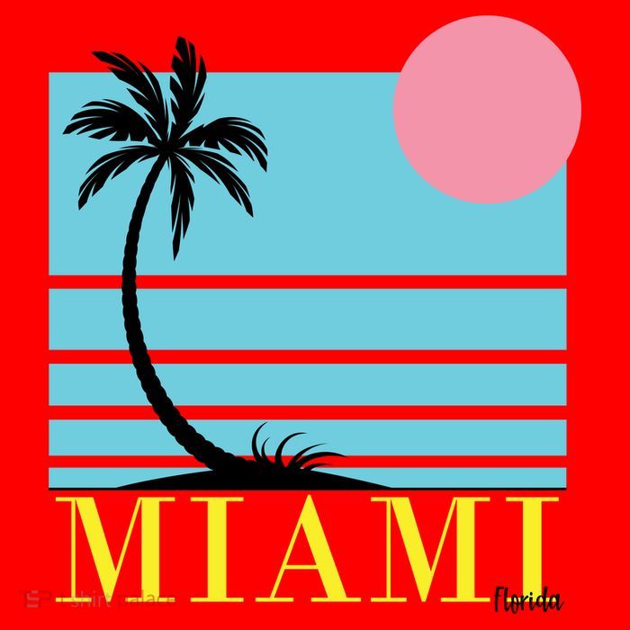Miami Beach Sunset 16 in Basic Backpack