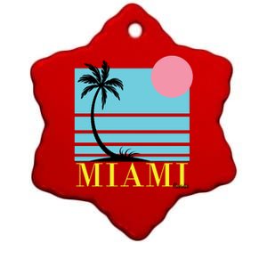 Miami Beach Sunset Ceramic Star Ornament