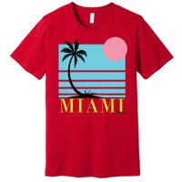 Miami Beach Sunset Premium T-Shirt