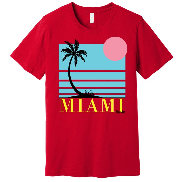 Miami Beach Sunset Premium T-Shirt