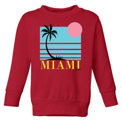 Miami Beach Sunset Toddler Sweatshirt