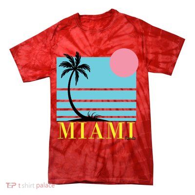 Miami Beach Sunset Tie-Dye T-Shirt