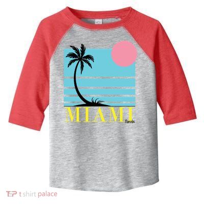 Miami Beach Sunset Toddler Fine Jersey T-Shirt