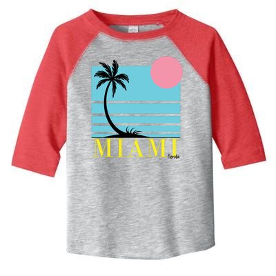 Miami Beach Sunset Toddler Fine Jersey T-Shirt