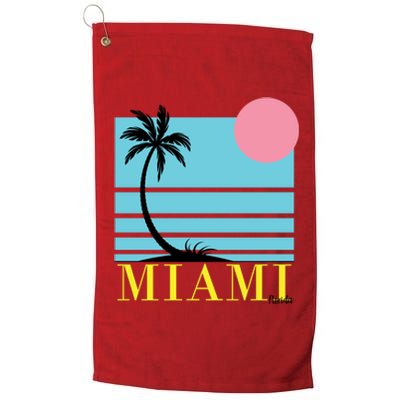 Miami Beach Sunset Platinum Collection Golf Towel