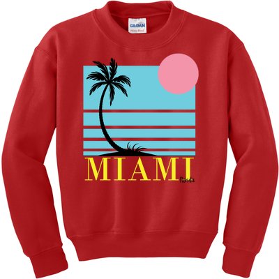 Miami Beach Sunset Kids Sweatshirt