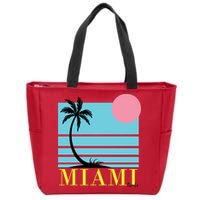 Miami Beach Sunset Zip Tote Bag