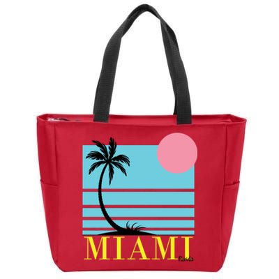 Miami Beach Sunset Zip Tote Bag