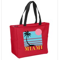 Miami Beach Sunset Zip Tote Bag