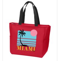 Miami Beach Sunset Zip Tote Bag