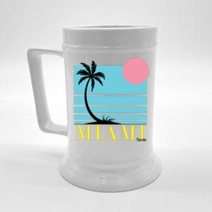 Miami Beach Sunset Beer Stein