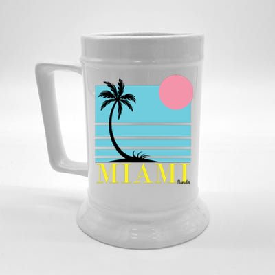 Miami Beach Sunset Beer Stein