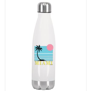 Miami Beach Sunset Stainless Steel Insulated Water Bottle