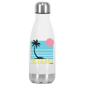 Miami Beach Sunset Stainless Steel Insulated Water Bottle