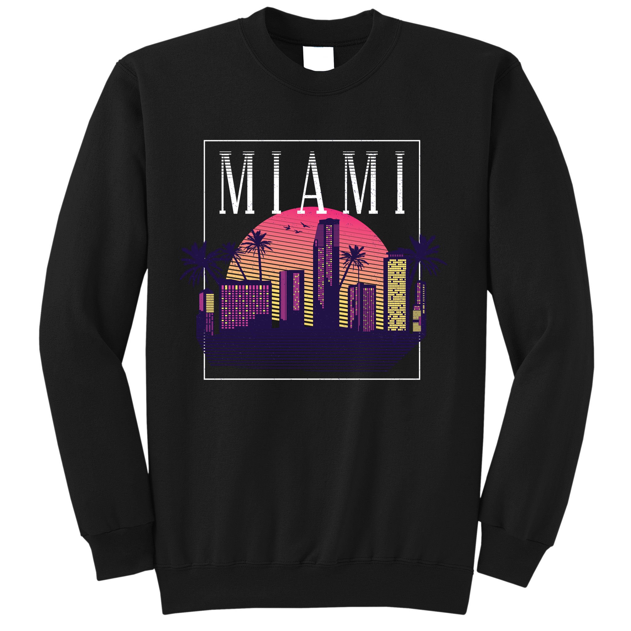 Miami Florida Retro Skyline Sweatshirt