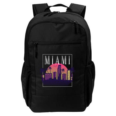 Miami Florida Retro Skyline Backpack